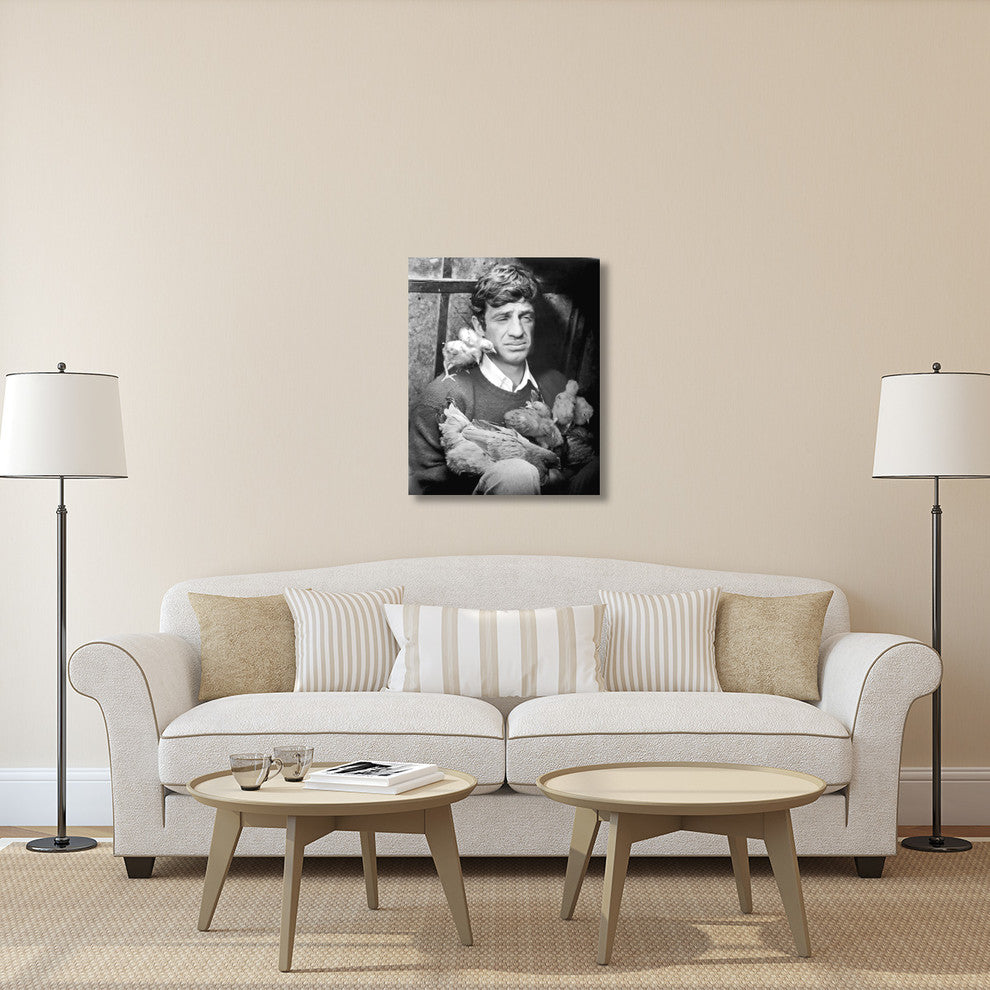 "Jean Paul Belmondo" Stretched Canvas Giclee by Hollywood Photo Archive, 29x36"