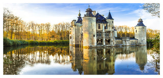 Fairytale Medieval Castles, Large landscape Canvas Art Print, 60"x28"