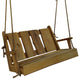 Live Edge Locust Timberland Porch Swing, Mushroom Stain, 4 Foot