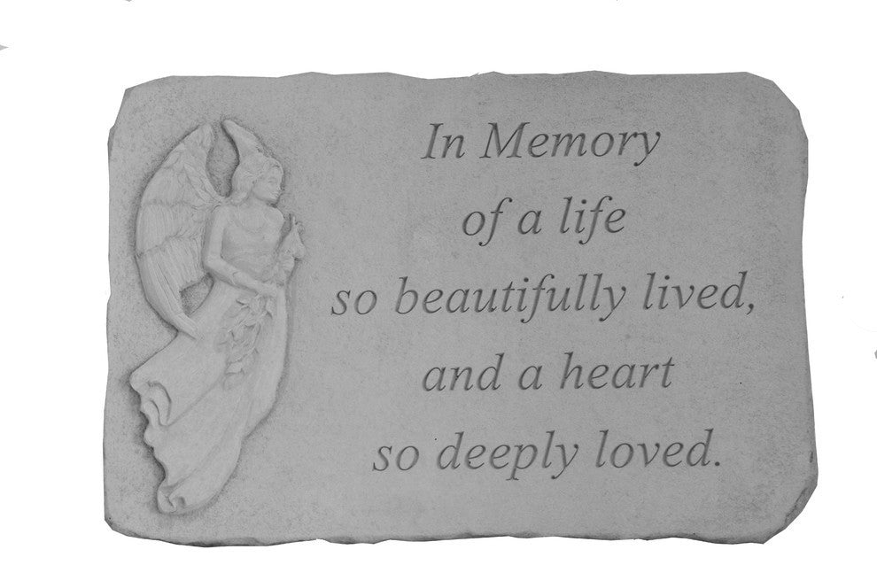 Angel Garden Accent Stone, "in Memory of"