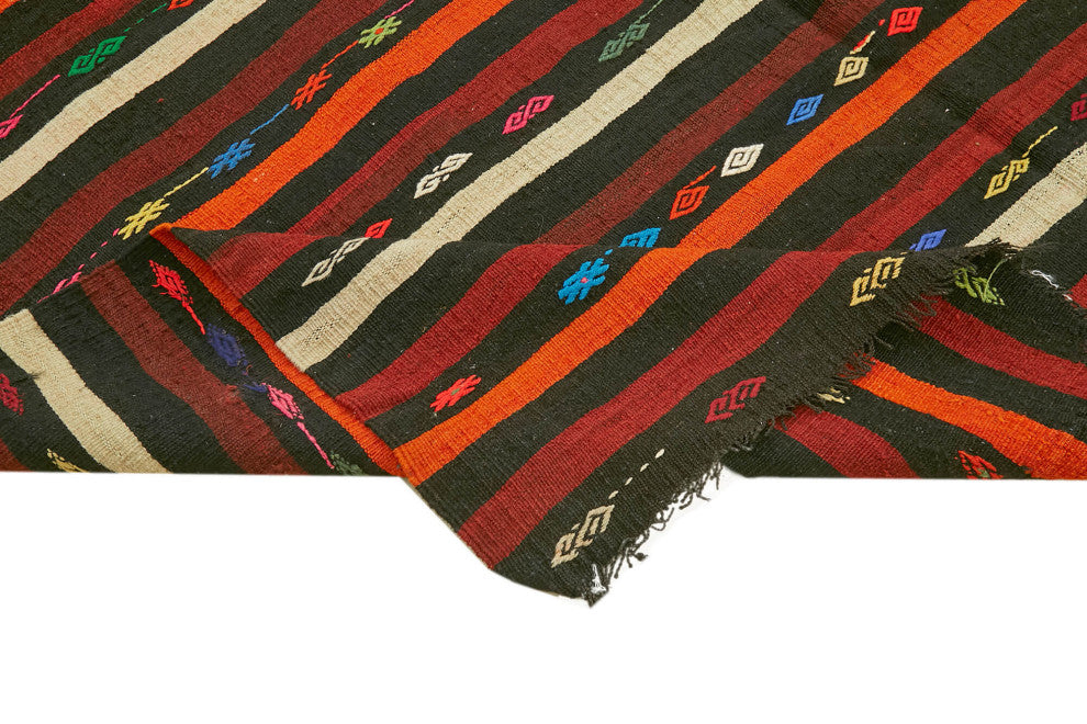 Rug N Carpet - Handmade Oriental 8' 2'' x 11' 1'' Vintage Goat Hair Kilim Rug