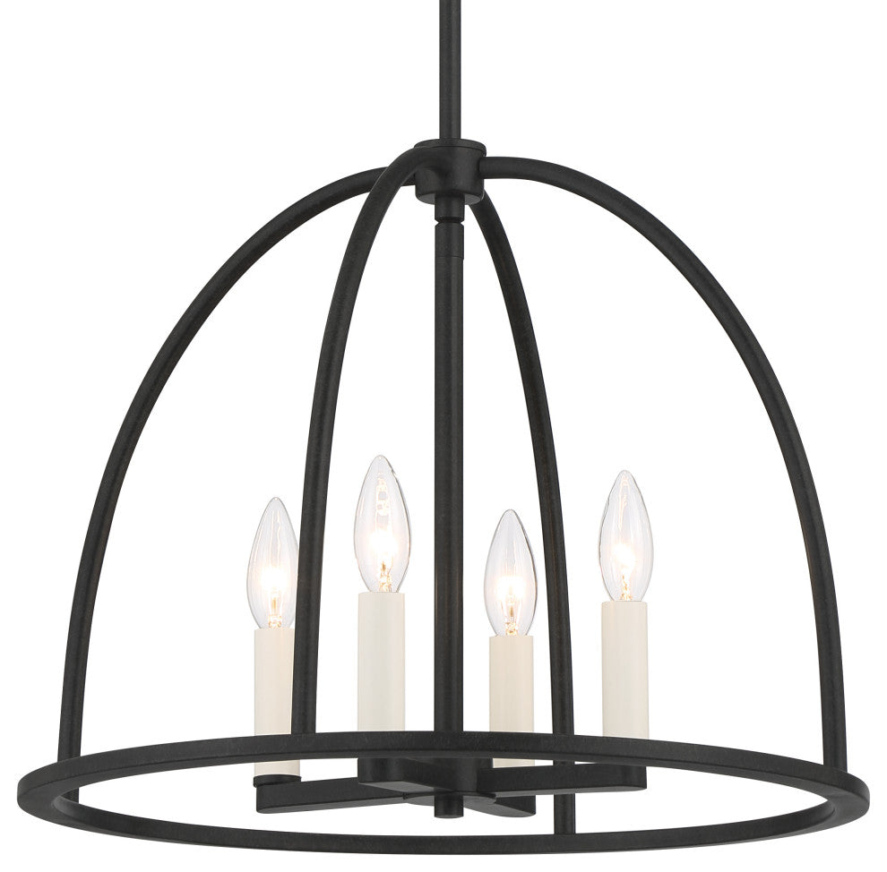 Abbott 4-Light Black Chandelier