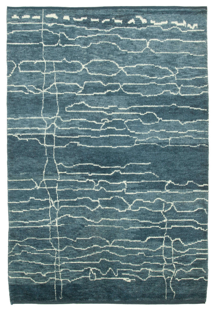 Rug N Carpet - Handmade Unique 6' 4'' x 9' 2'' Moroccan Area Rug