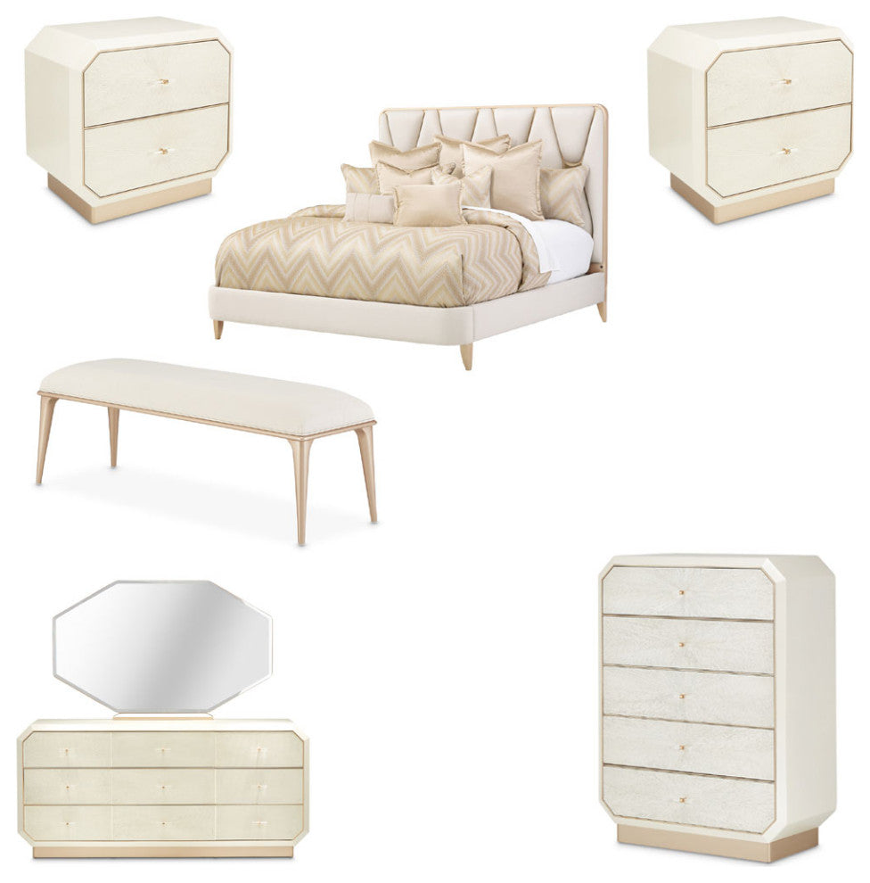 AICO Furniture La Rachelle 7 Piece Queen Bedroom Set