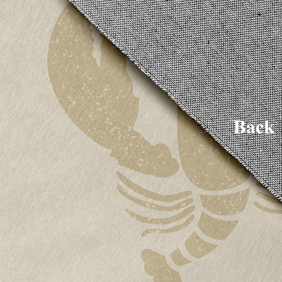 Lobster Nautical Chenille Rug