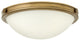 Hinkley Maxwell Small Flush Mount, Heritage Brass
