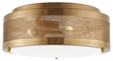 Vander LED Flush Mount, Satin Brass