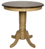 Round 36" Round Pub Pedestal Dining Table, Counter Height Dining, Seats 4