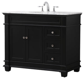 Weston Single Bathroom Vanity Set, Black, 42