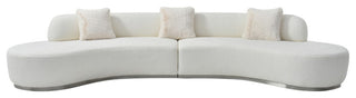 Perla Curved Sofa, White