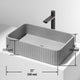 VIGO Windsor 21"L x 14"W x 5"H Concreto Stone Rectangular Bathroom Vessel Sink
