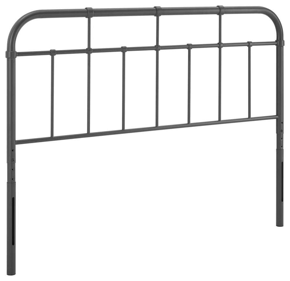 Alessia Queen Metal Headboard Gray