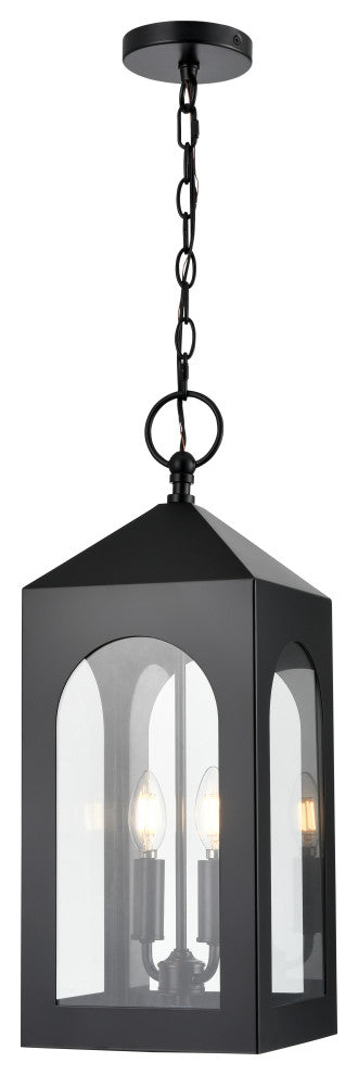 2 Light 8.5 in. Powder Coated Black Outdoor