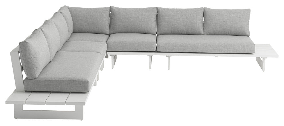 Maldives Grey Water Resistant Fabric Outdoor Patio Modular Sectional