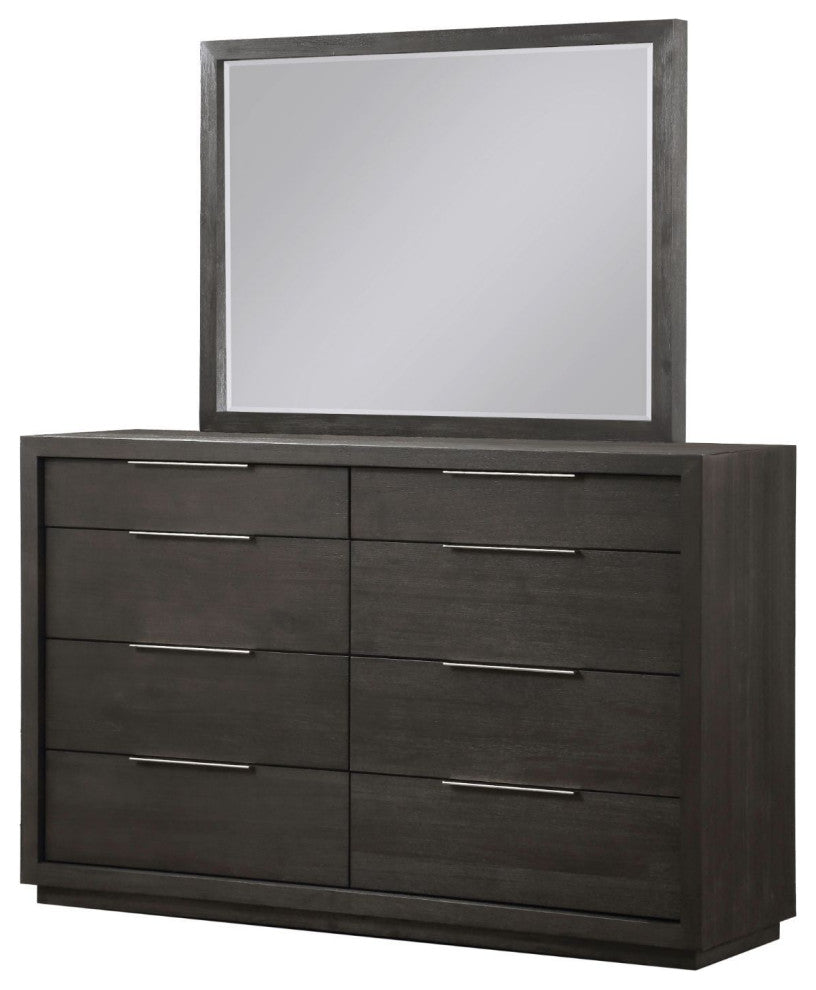 Modus Oxford 4PC Queen Storage Bedroom set in Basalt Grey