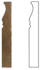 Gold / Yellow Travertine Honed 5" x 12" Baseboard Trim Molding
