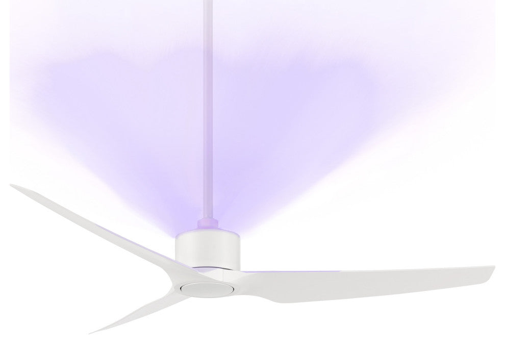 Terminator Indoor/Outdoor 3-Blade Germicidal Smart Ceiling Fan 54" Matte White