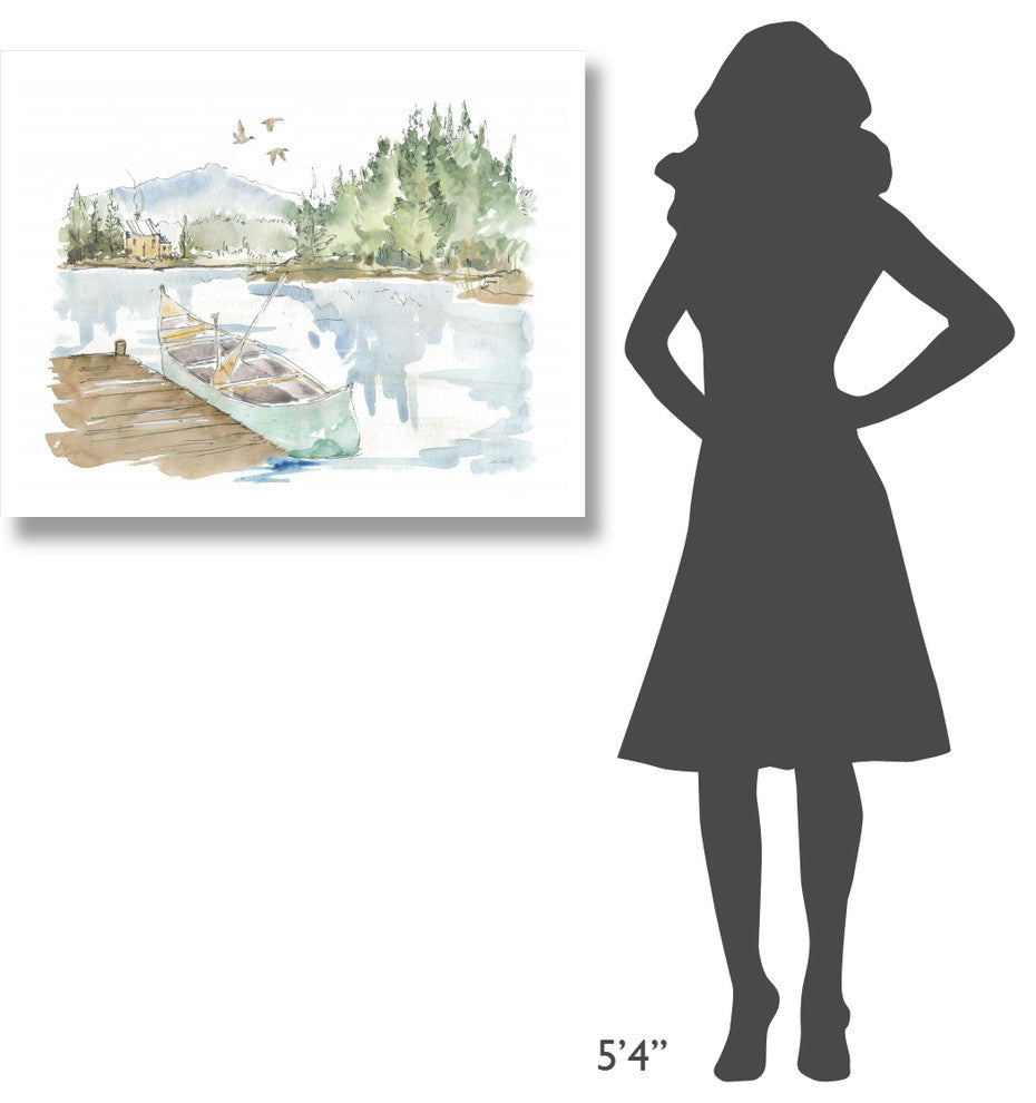 "Lakehouse I on White" Digital Paper Print by Anne Tavoletti, 37"x30"