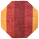 HAND KNOTTED LOOM WOOL ECO-FRIENDLY AREA RUGS-Rectangle,Orange Red,Contemporary