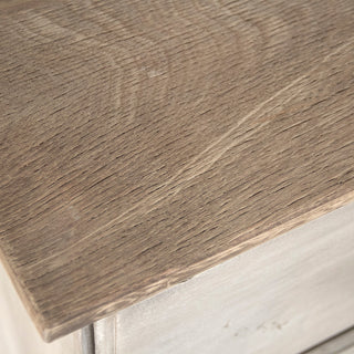 Bill Chest, Weathered Top, White Washed Base