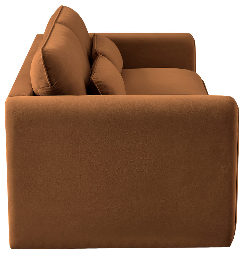 Sloan Saddle Velvet Fabric Sofa