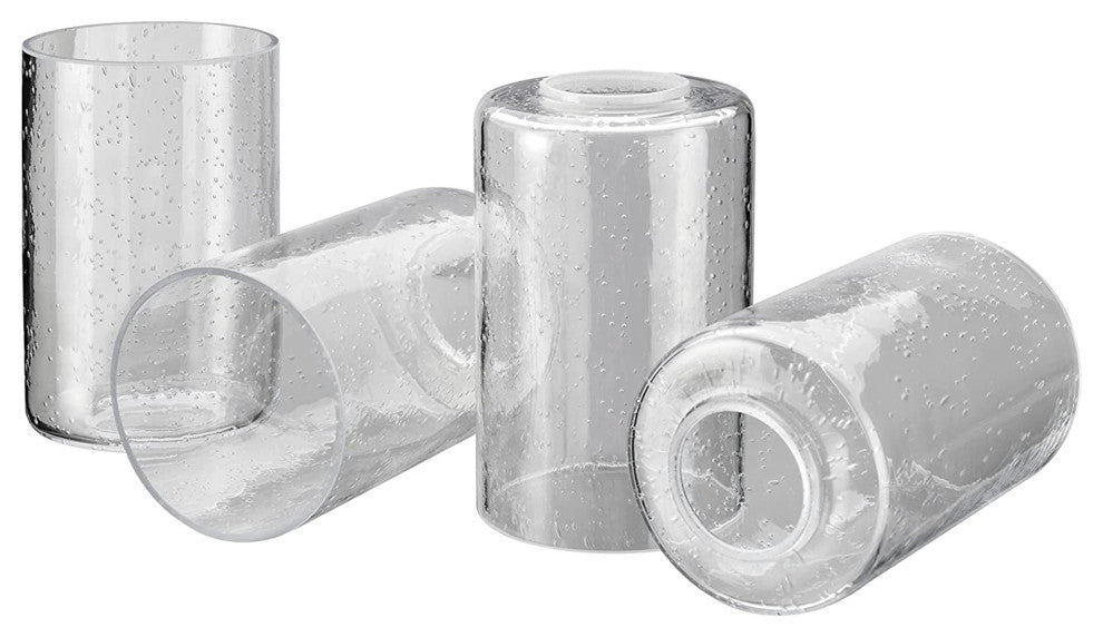 23615-04 Replacement Clear Seeded Vanity Glass Shade,4 Pack.