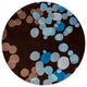 Avalisa Contemporary Area Rug, Blue, 7'9" Round