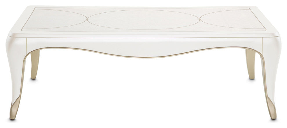 London Place Rectangular Cocktail Table - Creamy Pearl