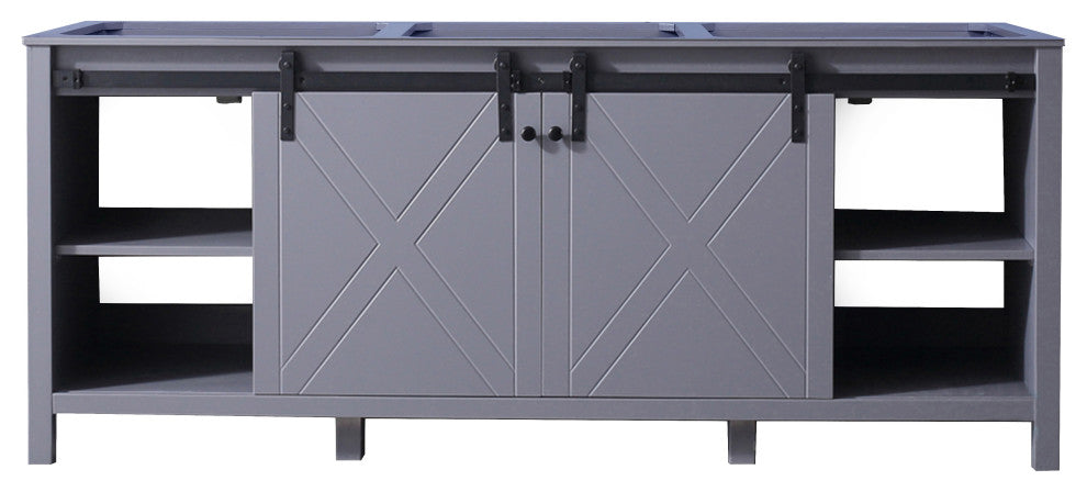 Marsyas 80" Dark Gray Bathroom Bath Storage Vanity Cabinet