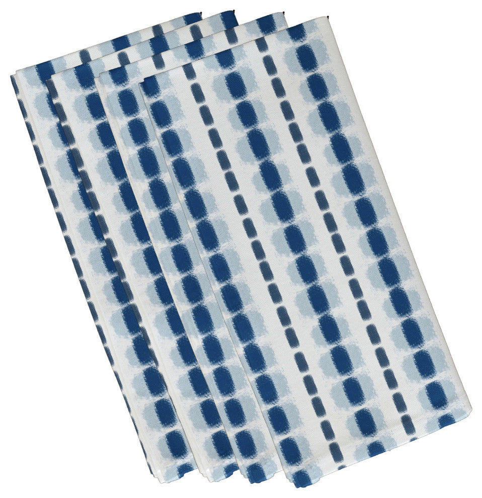 Watercolor Stripe, Stripe Print Napkin, Set of 4, Blue