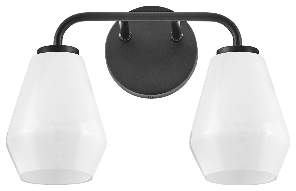 Lark Gio 14.75" Two-Light Bath Vanity Fixture, Black