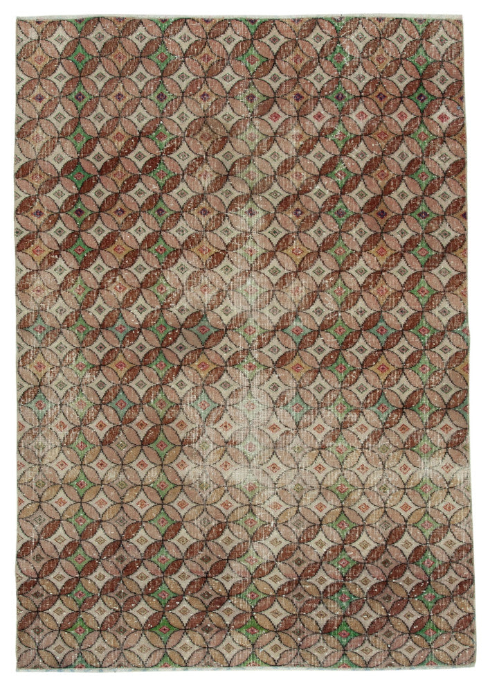 Rug N Carpet - Handmade Anatolian 4' 11'' x 7' 1'' Faded Area Rug