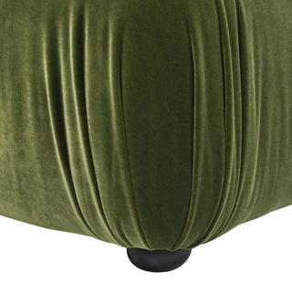 Marcel 36" Modular Tufted Square Cocktail Ottoman, Olive Green Performance Velvet