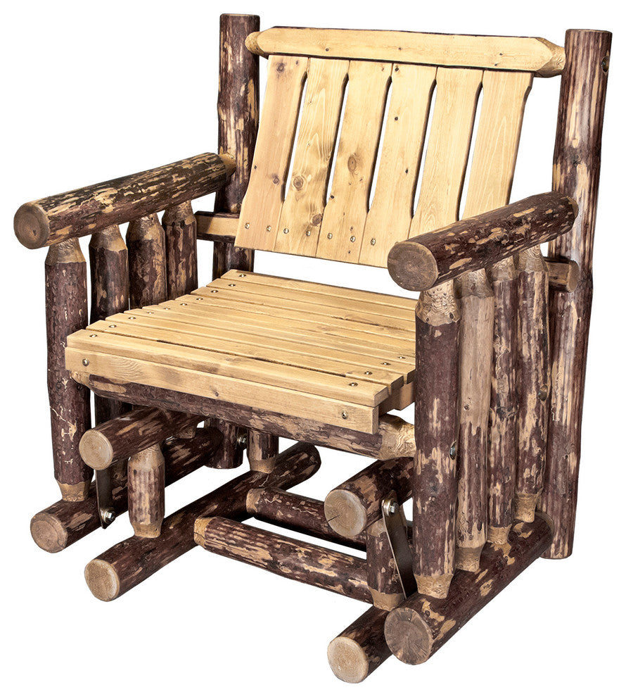 Glacier Country Collection Single Seat Glider, Exterior Stain Finish