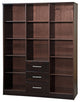 100% Solid Wood Cosmo 3-Door Wardrobe/Armoire, 2 Shelves, Java-Raised Panel