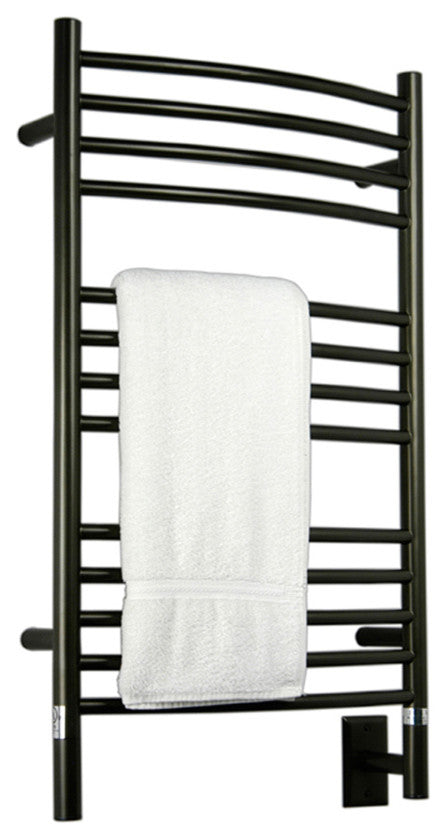 Jeeves Model C-Curved Towel Warmer, Oil Rubbed Bronze