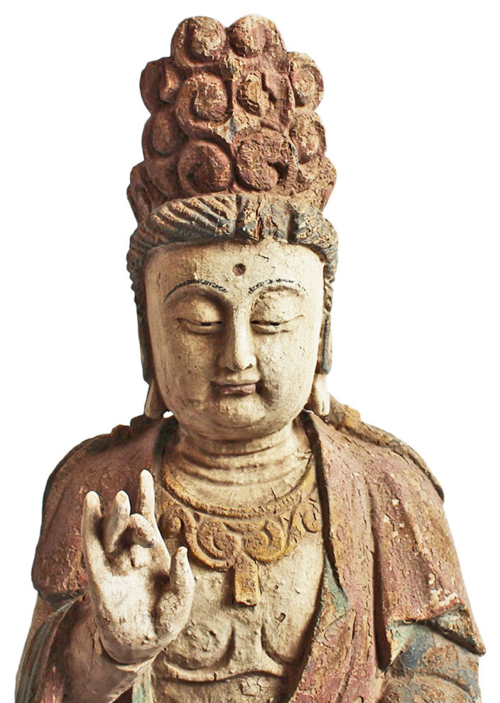 Consigned Sitting Quan Yin Wood Statue