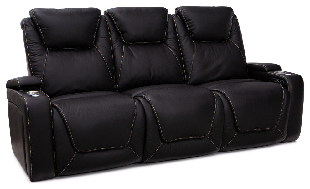 Seatcraft Colosseum Home Theater Seating, Black, Sofa and Loveseat