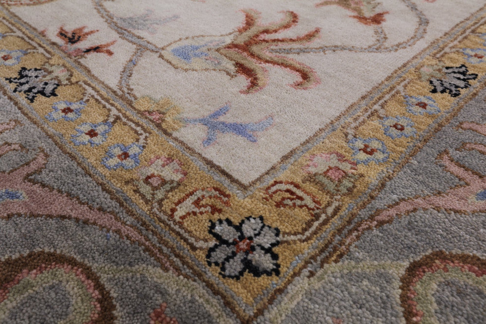 8' 10" X 12' 1" Persian Tabriz Hand-Knotted Wool Rug Q9015