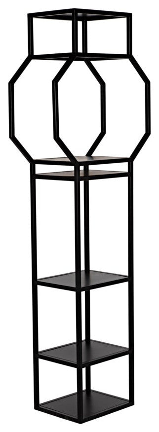 Downtown B Bookcase, Black Metal
