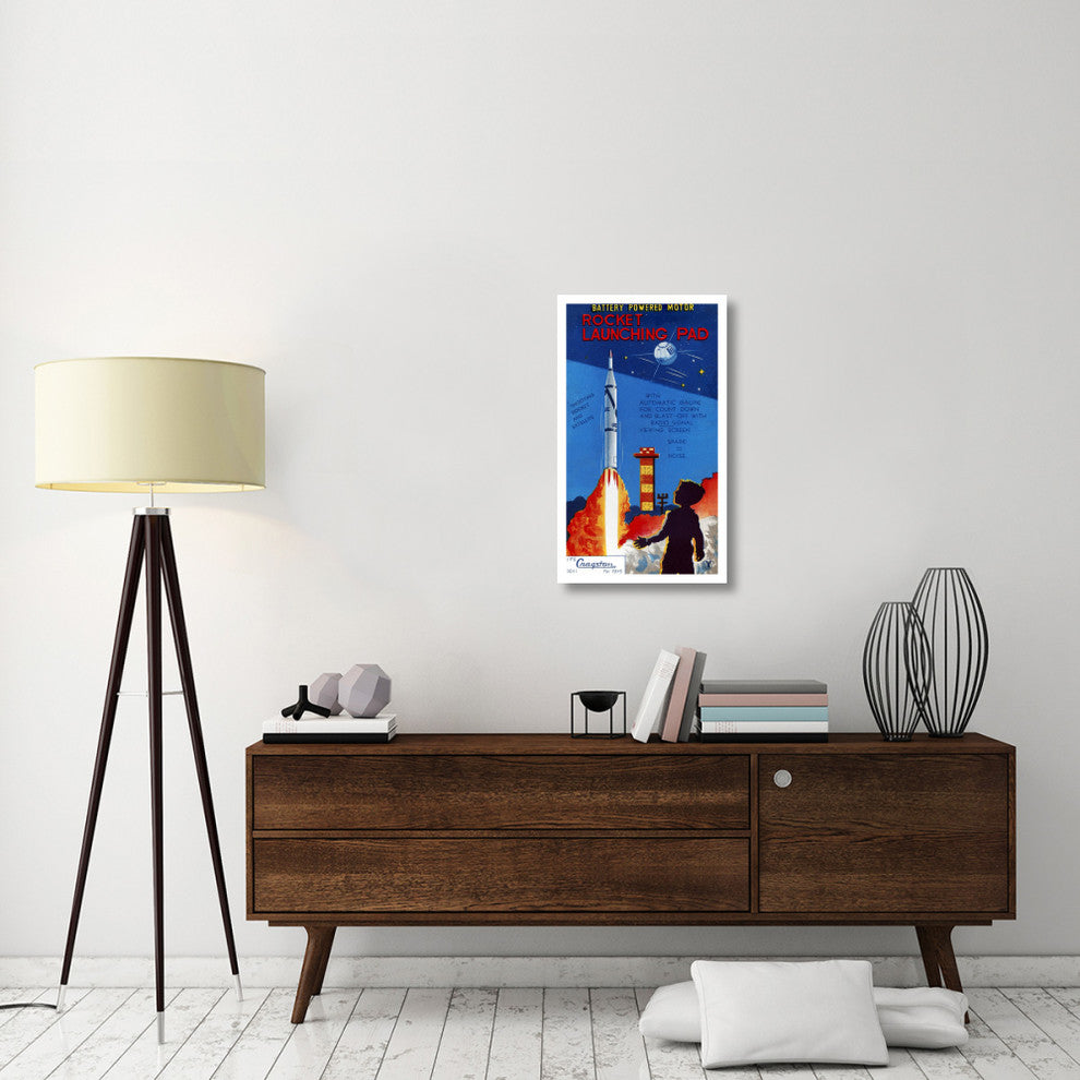 "Rocket Launching Pad" Digital Paper Print by Retrorocket, 19"x32"