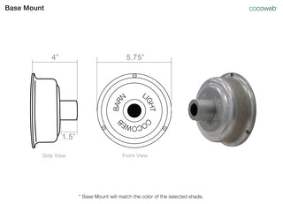 Cocoweb 12" Dahlia LED Post Light in Galvanized Silver With 8' Tall Post