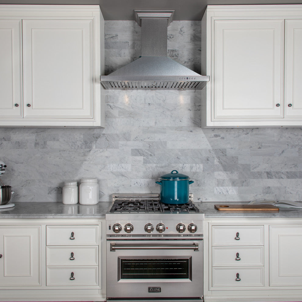ZLINE 36" Designer Series DuraSnow Stainless Steel Wall Mount Range Hood