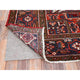 Imperial Red Semi Antique Persian Heriz Worn Wool Hand Knotted Rug 8'1"x11'1"