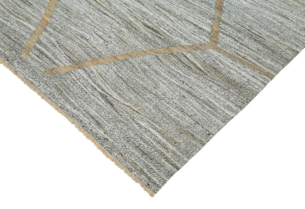 Rug N Carpet - Handwoven Turkish 8' 10'' x 12' 2'' Flatweave Wool Kilim Rug