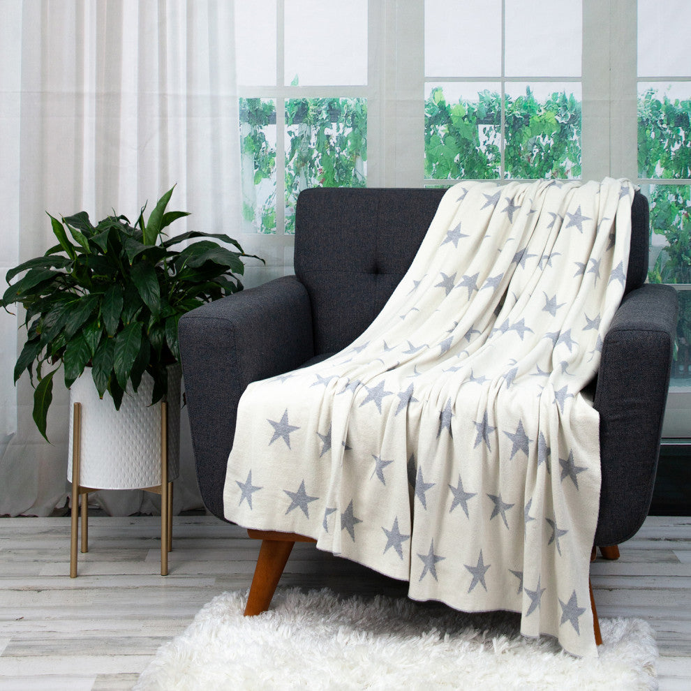 Parkland Collection Transitional Gray 52"x70" Knitted Throw Blanket