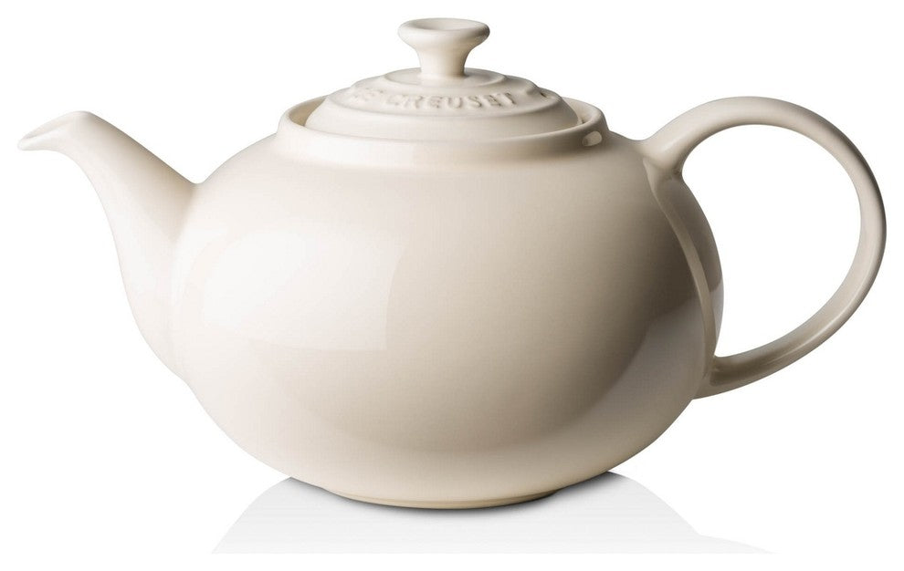 Le Creuset Stoneware Classic Teapot, 1.3 L, Almond