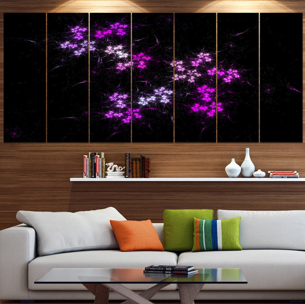 Placer Stars in Distant Galaxy, Abstract Wall Art Canvas, 83"x32", 7 Panels