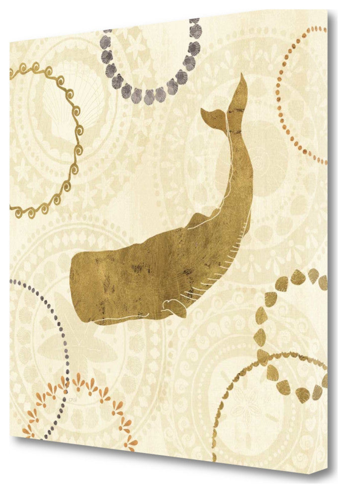 18" Sailing the Dramatic Seas Sepia Tone Giclee Wrap Canvas Wall Art