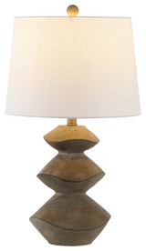 Laken Minimalist Coastal Resin/Iron 3-Stack Cairn LED Table Lamp